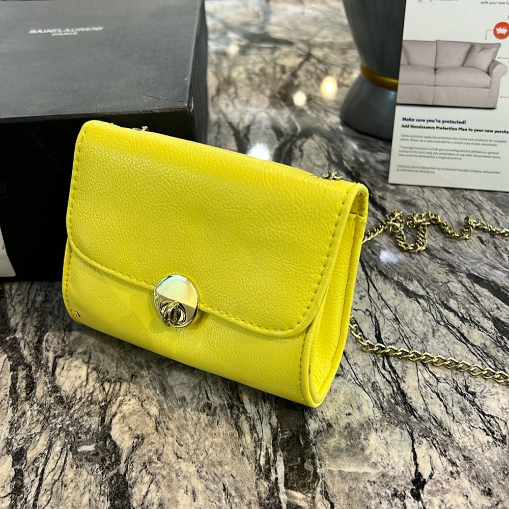 H&M yellow chain bag